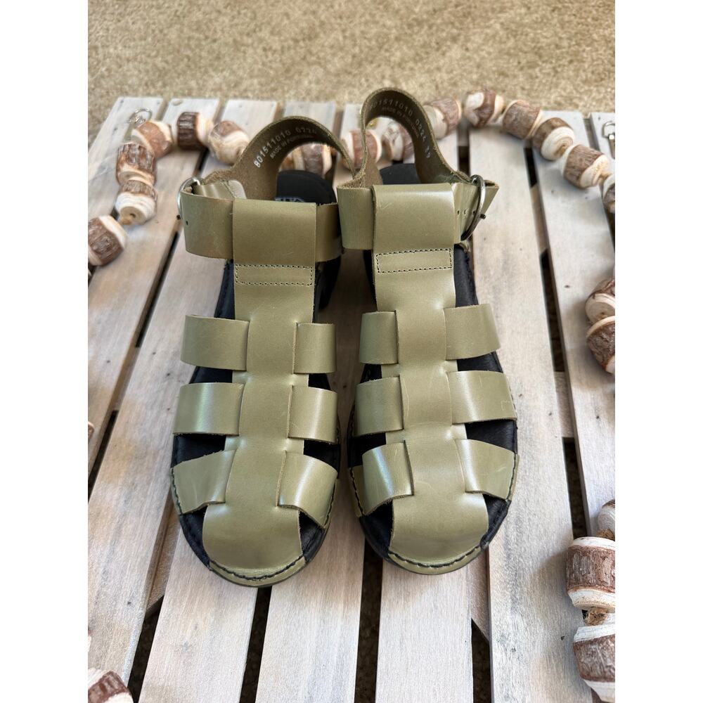 Fly London EMME511FLY Green Strappy Buckle Strap Heel Sandal - Picture 4 of 10